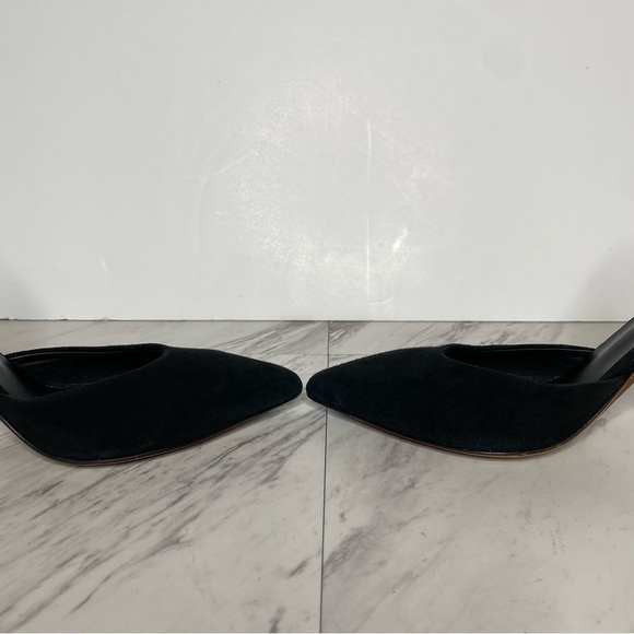 Vince D’Orsay Pointy Toe Black Suede Pump 7 1/2 M - Picture 6 of 15